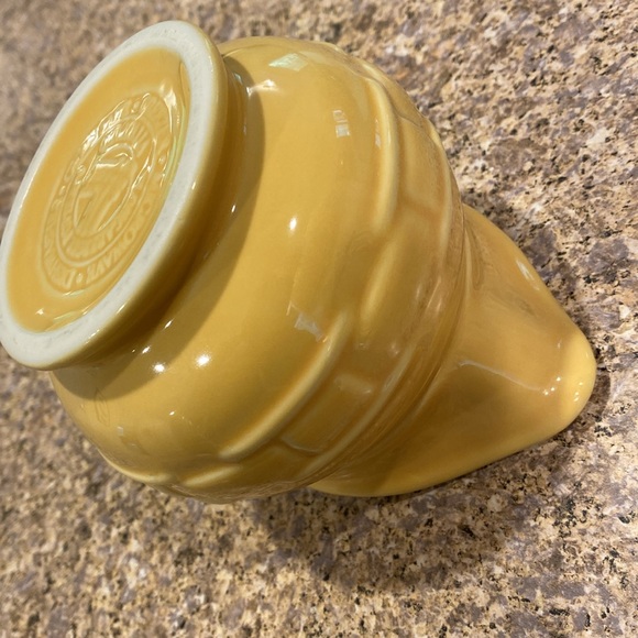 Longaberger Butternut Yellow Pottery Creamer Woven Traditions - Picture 9 of 15